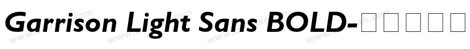 Garrison Light Sans BOLD字体转换